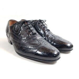 Neo Tango Mens Size 10 Black Leather Wingtip Oxford Dance Shoes